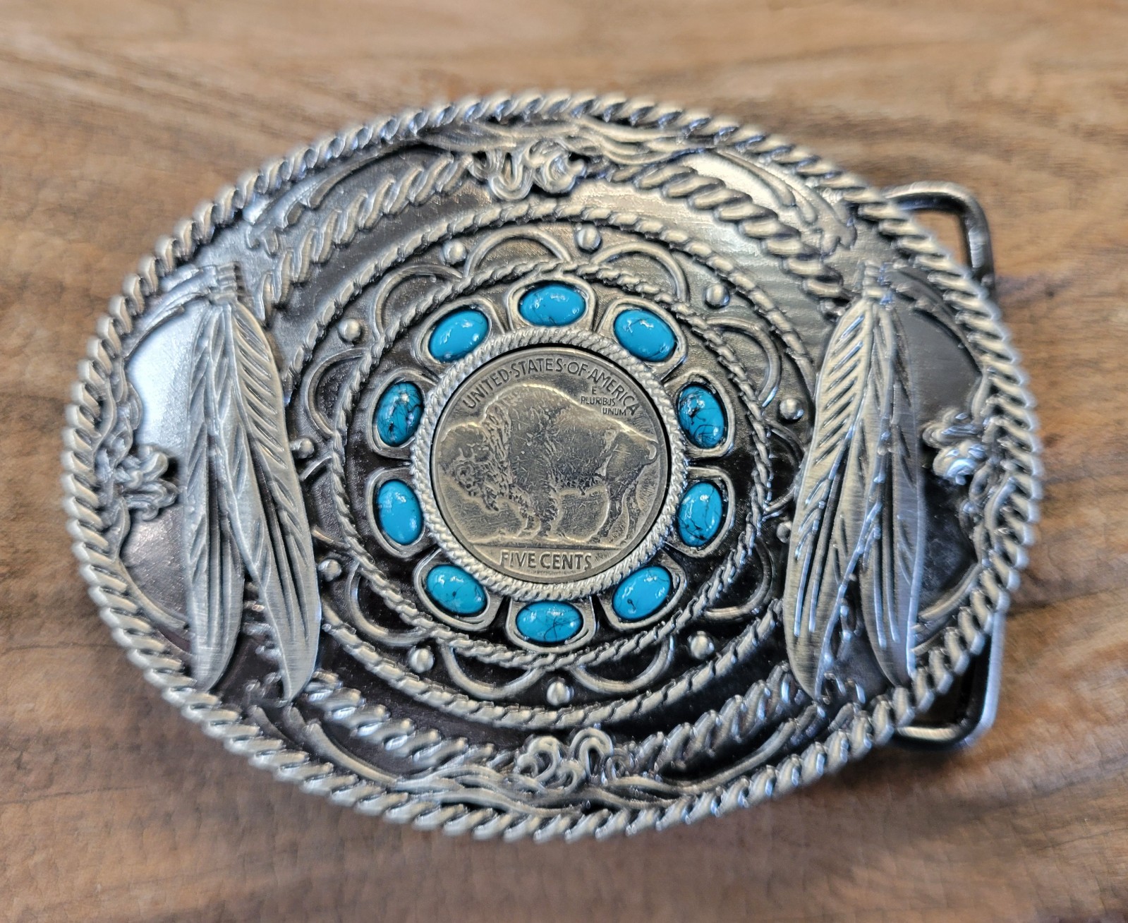 First Commemorative Mint Buffalo Nickel Belt Buckle w/ COA
