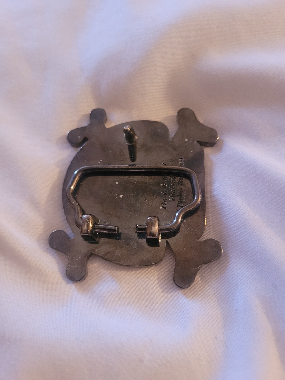 Super Mario Brothers Evil Toad Mushroom Belt Buckle Metal Vintage Rare Pre-owned