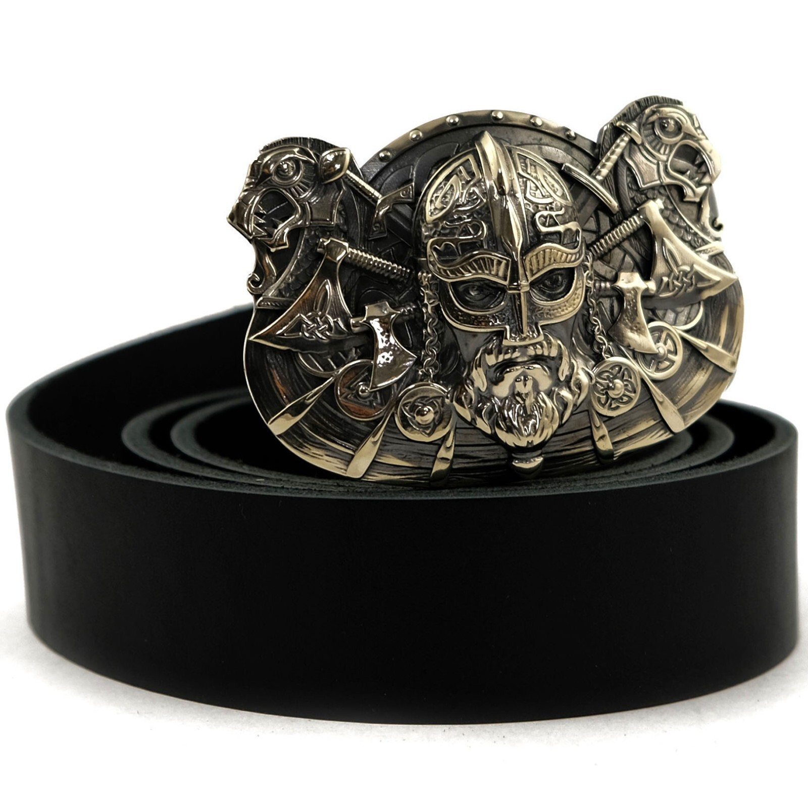 German silver belt buckle  » Viking »; Scandinavian german silver warrior buckle