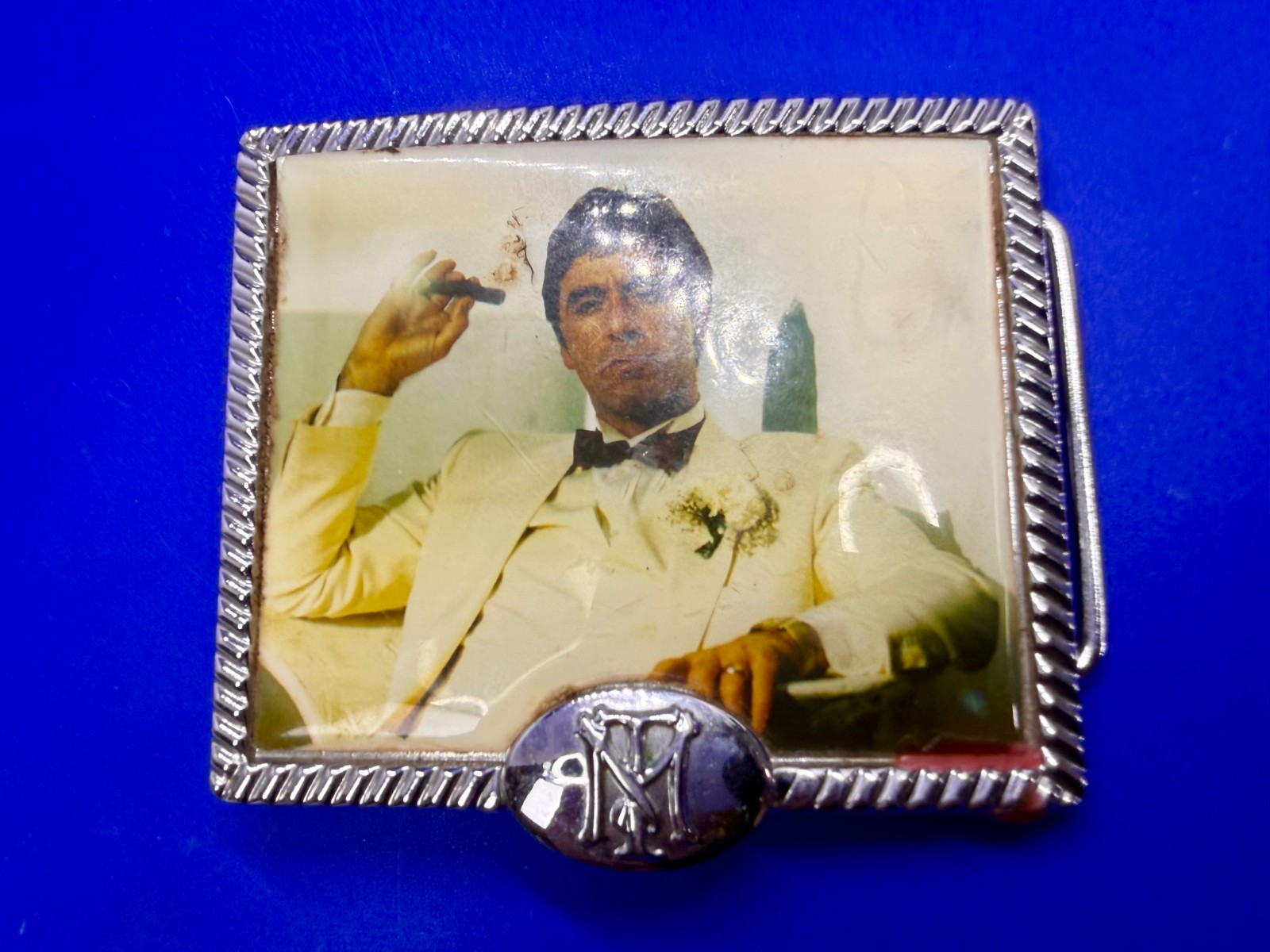 Scarface Movie Al Pacino Tony Montana Cigar Photo Universal Studios Belt Buckle