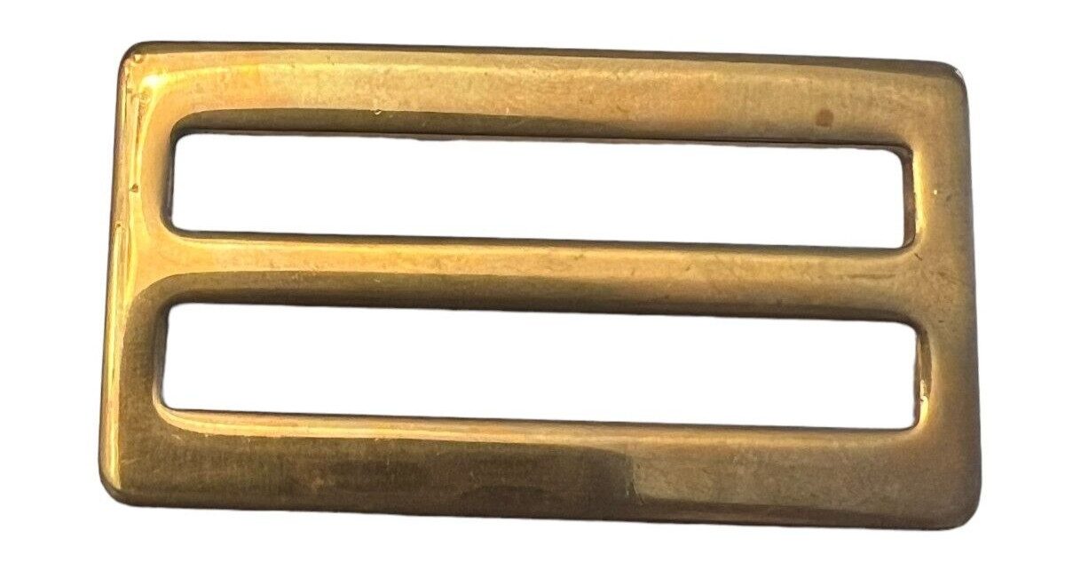 US Military Belt Buckle Gold Plated Slotted Red Brass Class 1 Type I 2.25&Prime; USMC