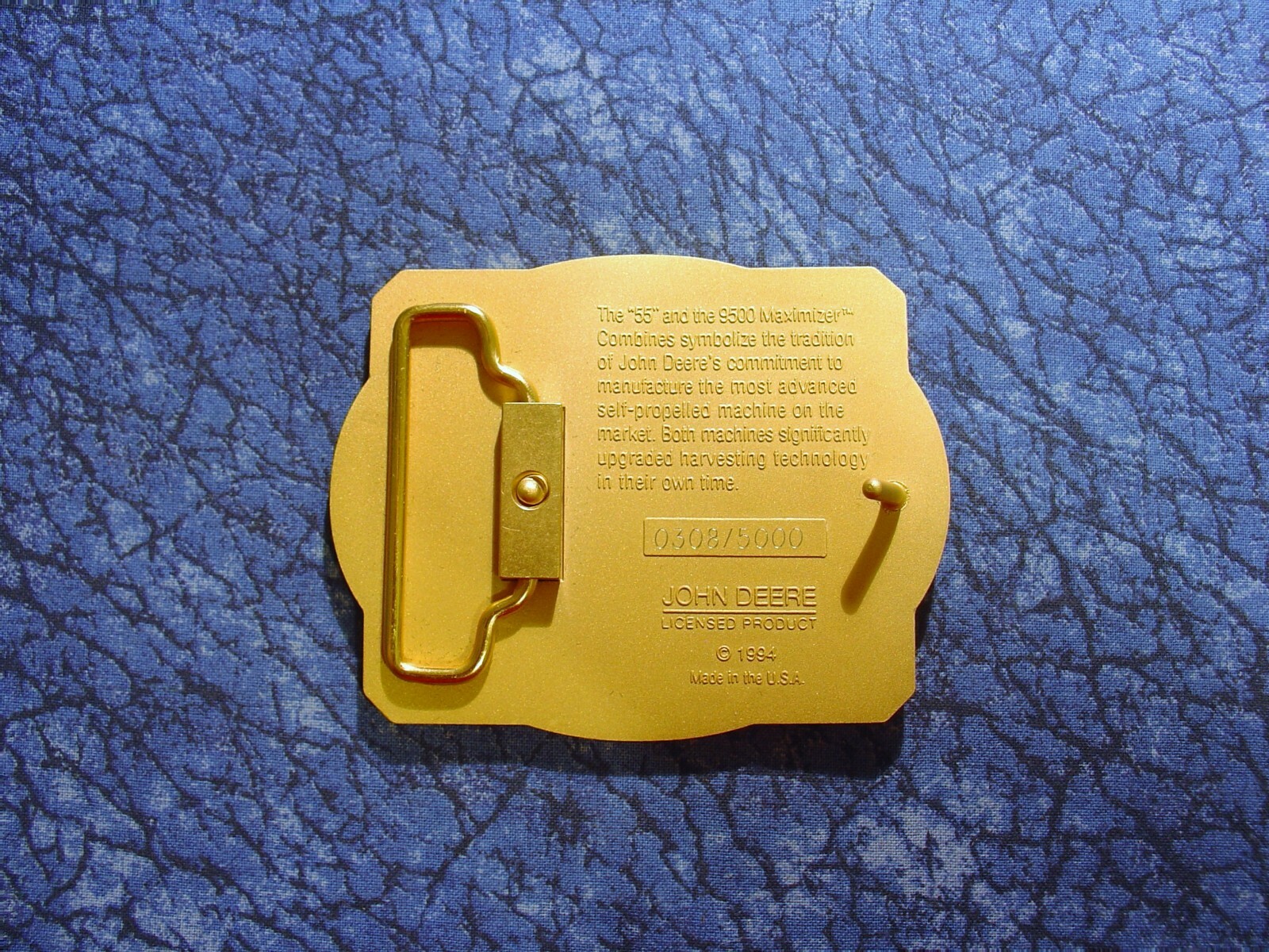 1994 John Deere 55 & 9500 Maximizer Farm Combines Limited Edition Belt Buckle
