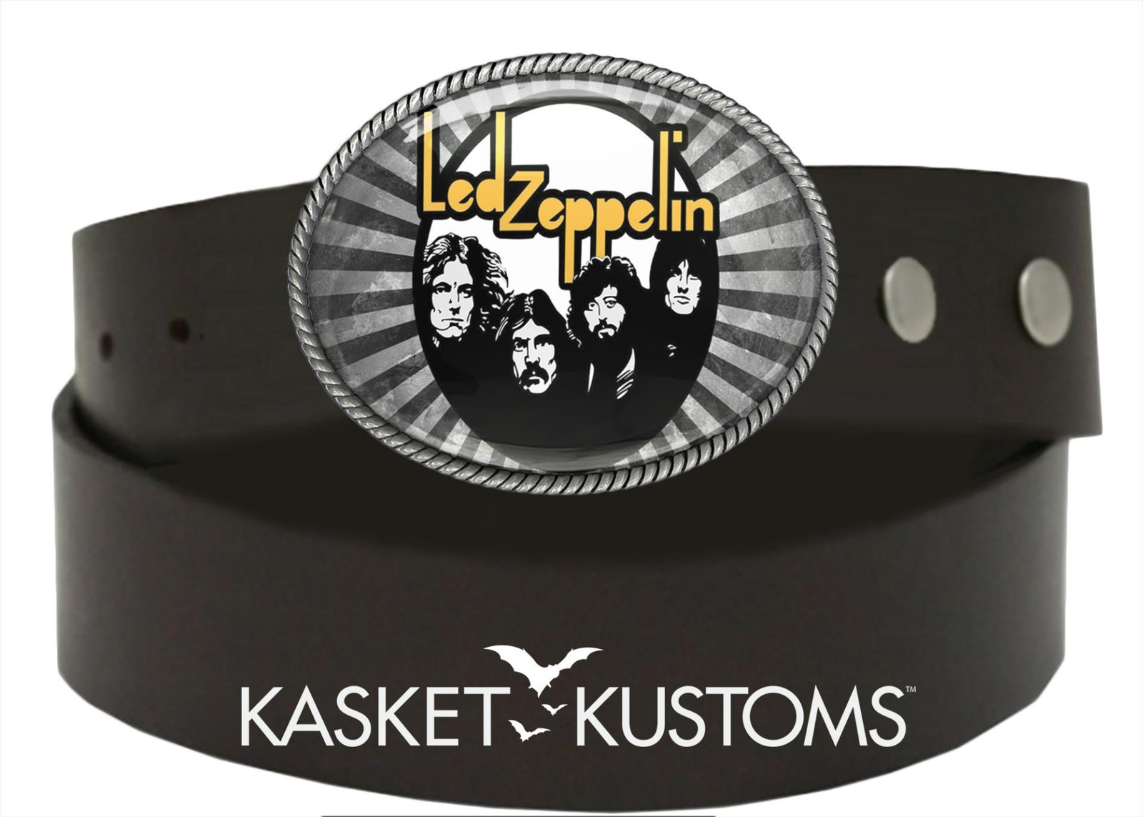 Led Zeppelin Belt Buckle – Classic Rock Music Handmade Silver Buckle – 677