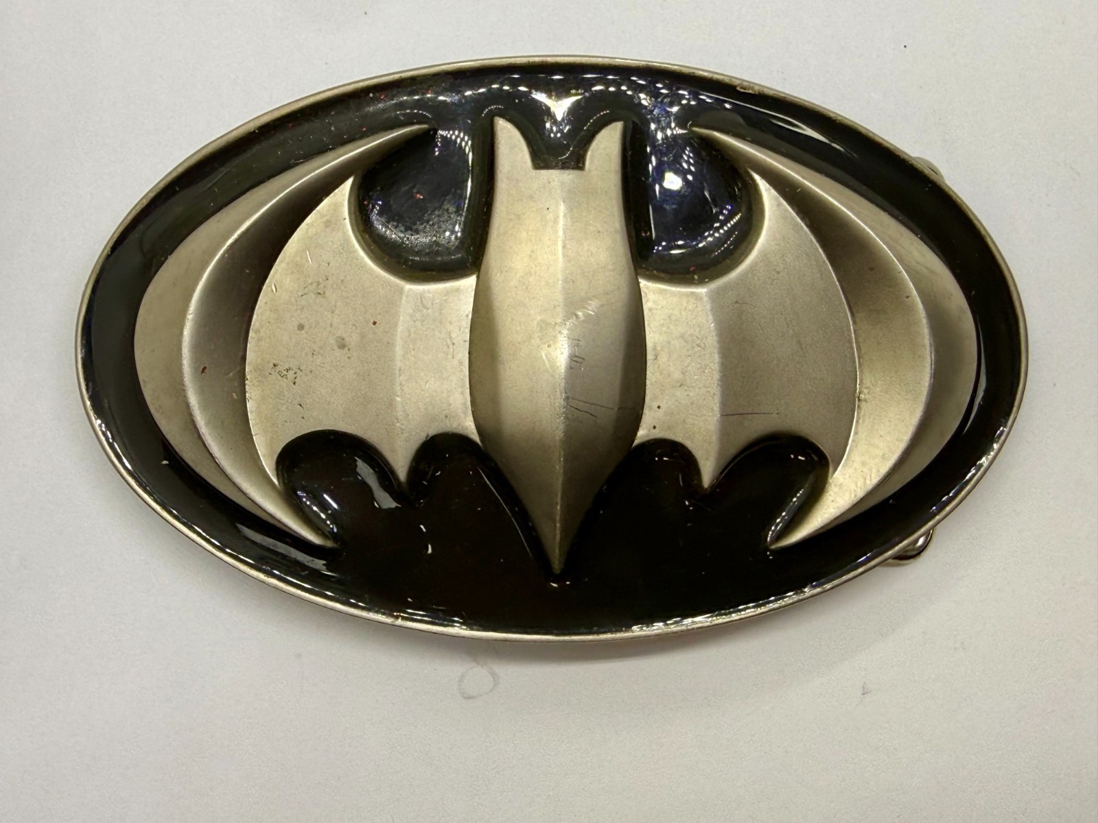 Batman Dc Comics Superhero S07 Black & Grey Raised 3D GTO Oval Belt Buckle