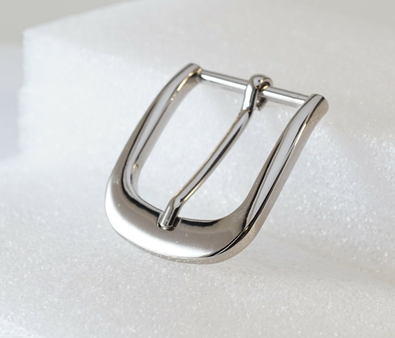 1 1/4 inch (30mm) metal pin buckle (#142S) in nickel silver color finish USA