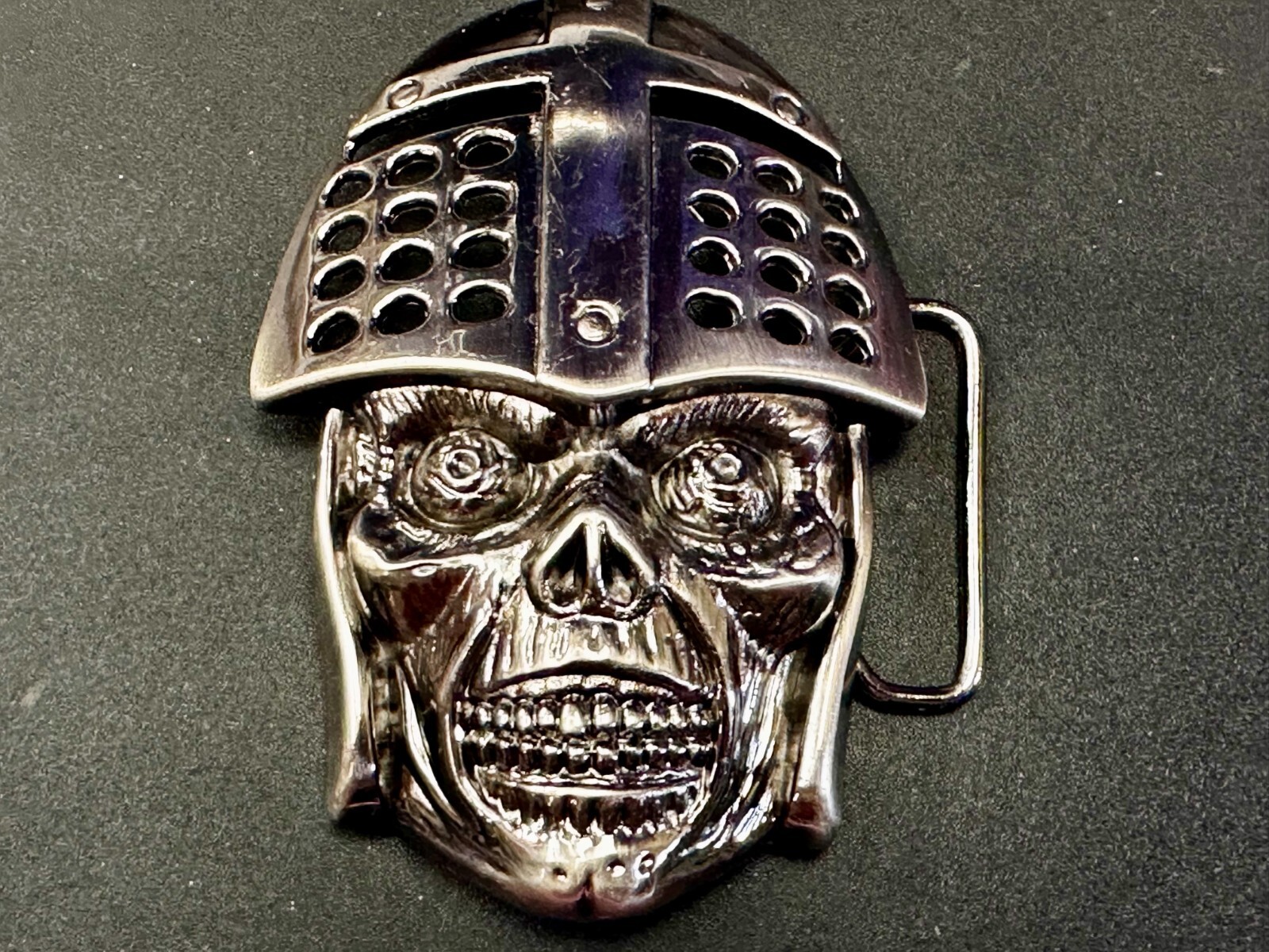 Knights Soldier Skull Helmet Medieval Armor Cutout Halloween Gothic Belt Buckle