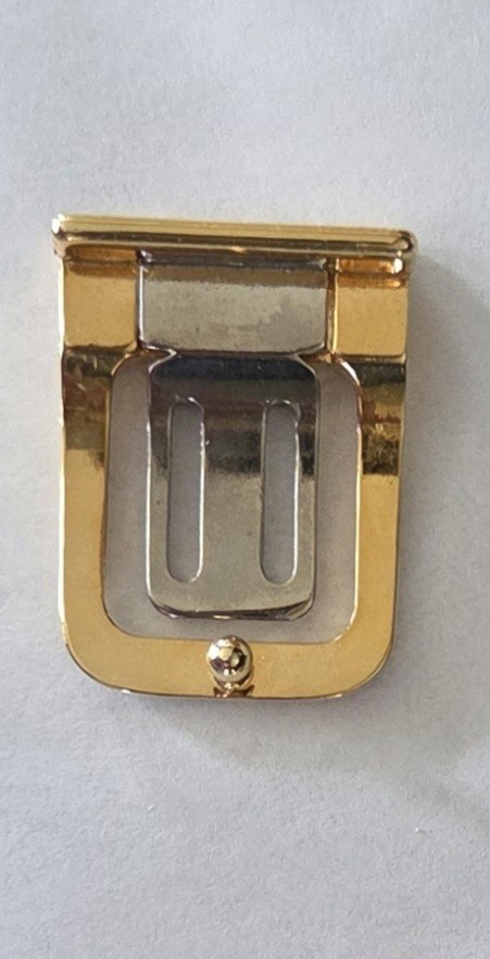 Pierre Balmain Gold Metal Men&rsquo;s Automatic Latch Geometric Belt Buckle
