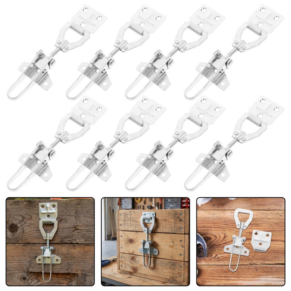 10 Pcs Box Buckle Connector Beehive Lock Latch Barn Door Locks and Latches