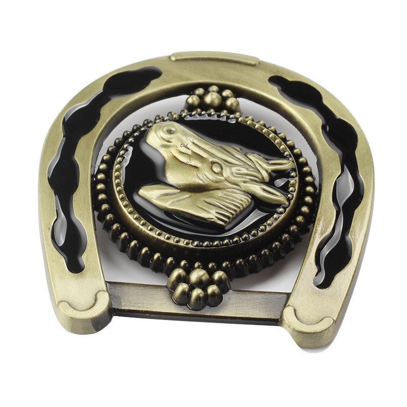 Horse and Saddle Belt Buckle (HRS-14)