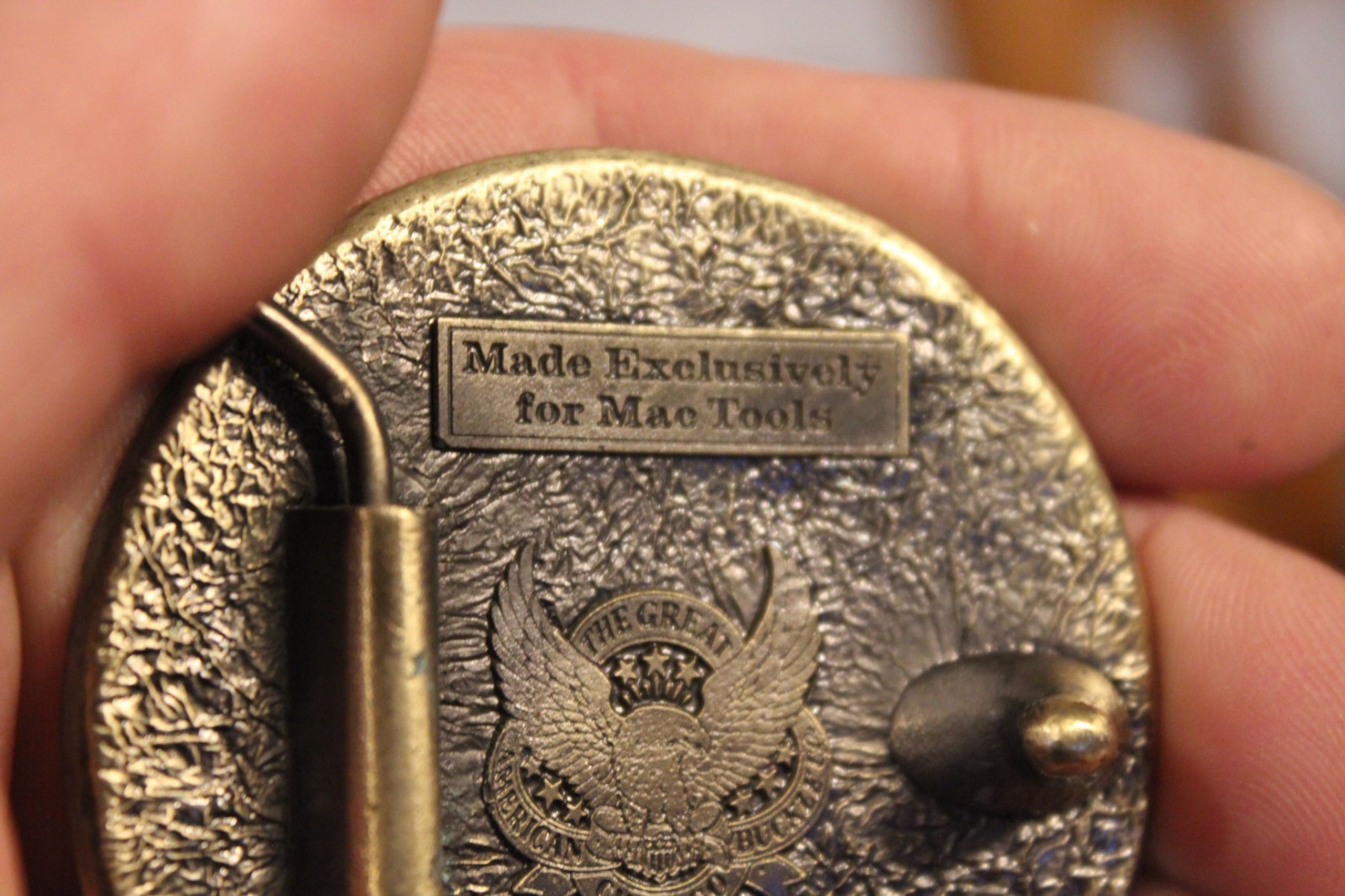 MAC Tools Round Brass Belt Buckle, Great American Buckle, Lmtd Edition, Lot of 3