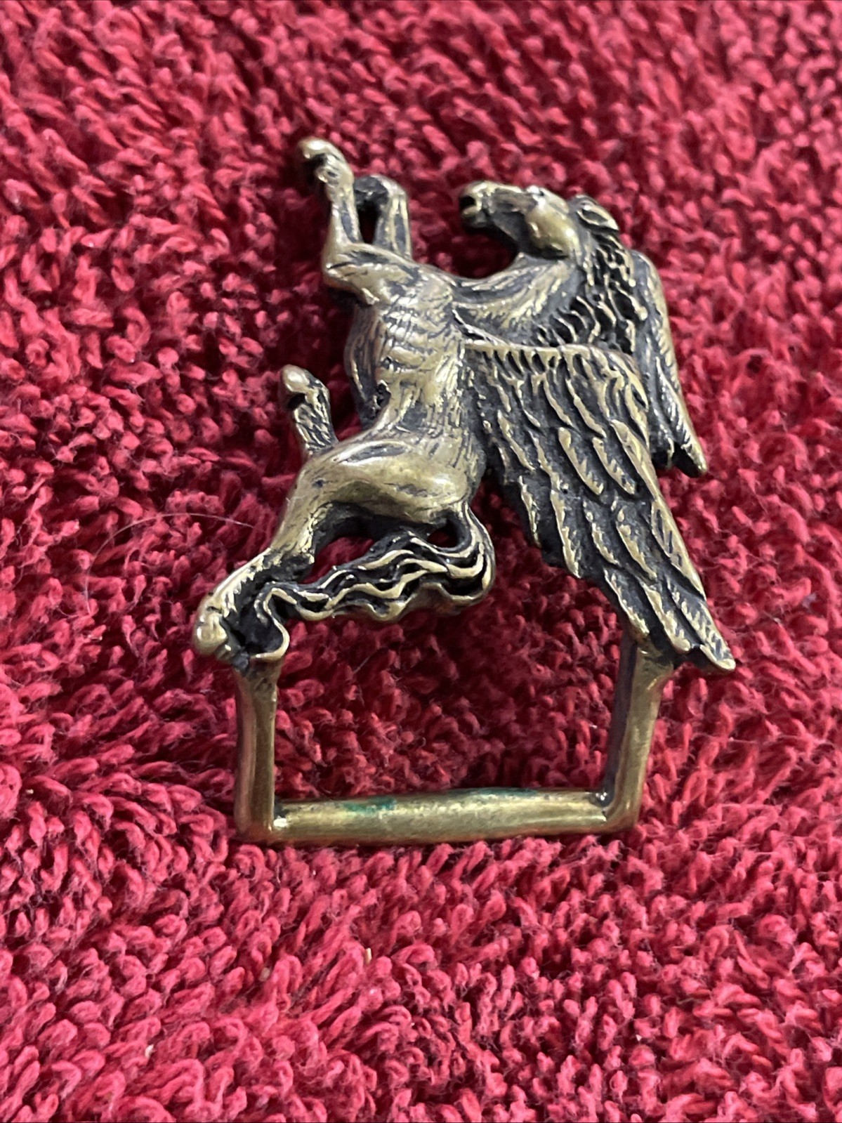 Rare Pegasus ISIS Creations Artists 1982 Solid Brass Vintage Belt Buckle G2U