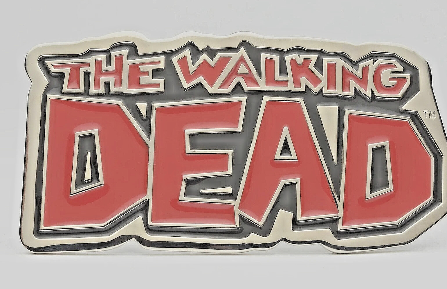 Walking Dead Belt Buckle TV Series Red Metal Rare Halloween Cosplay Rock Rebel