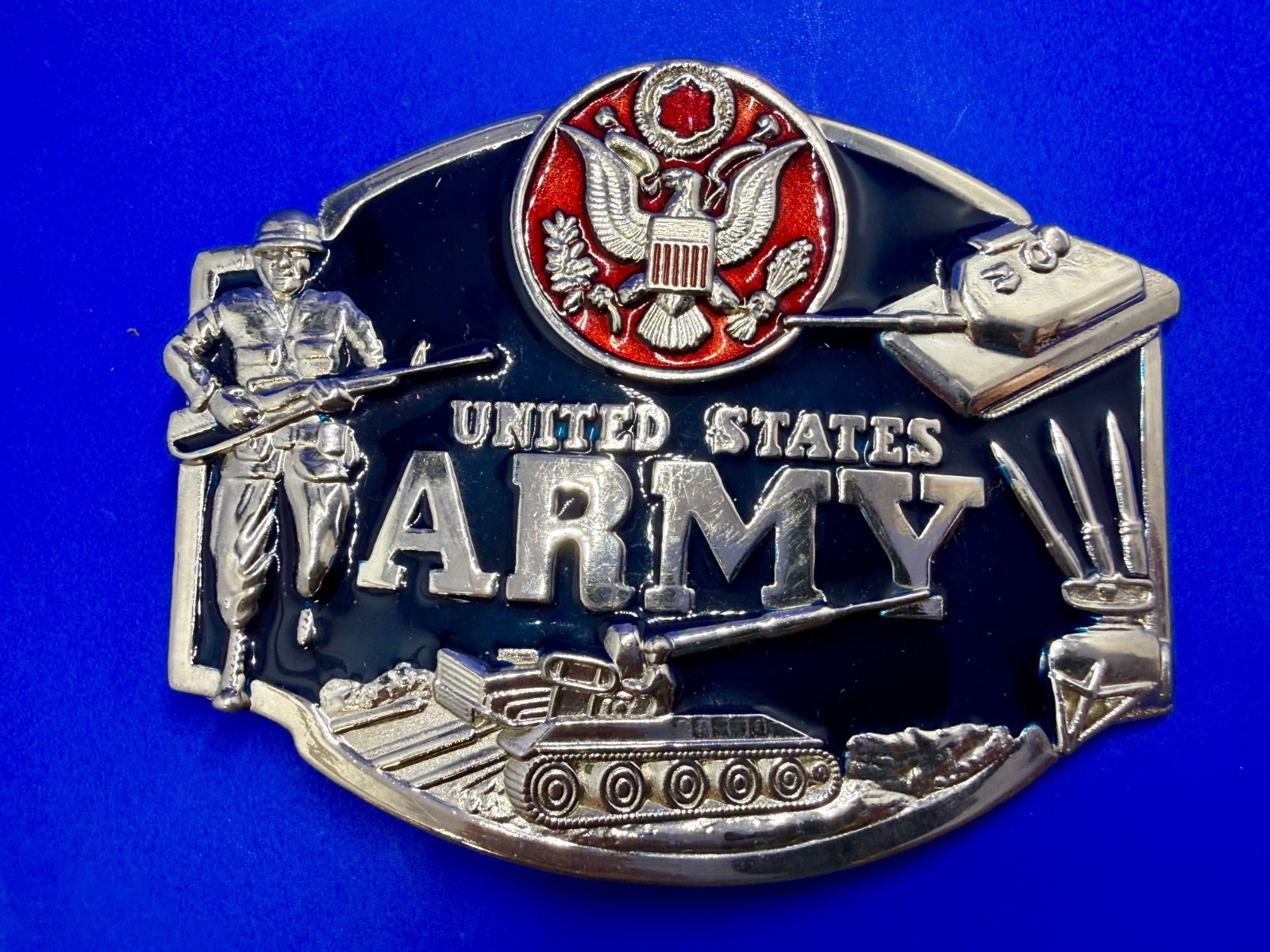 United States Army Military Soldier Veteran Commemorative Belt Buckle