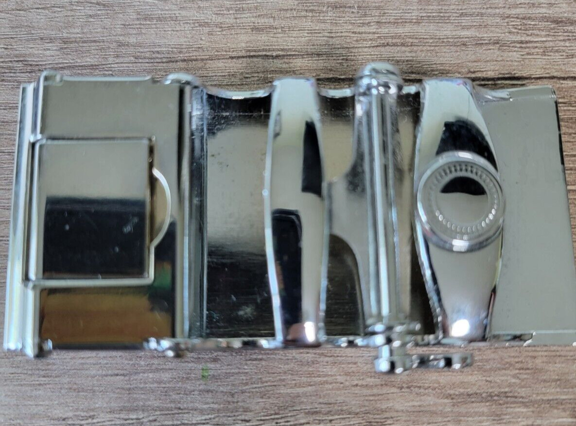 Metal Silver / Black Buckle Belt