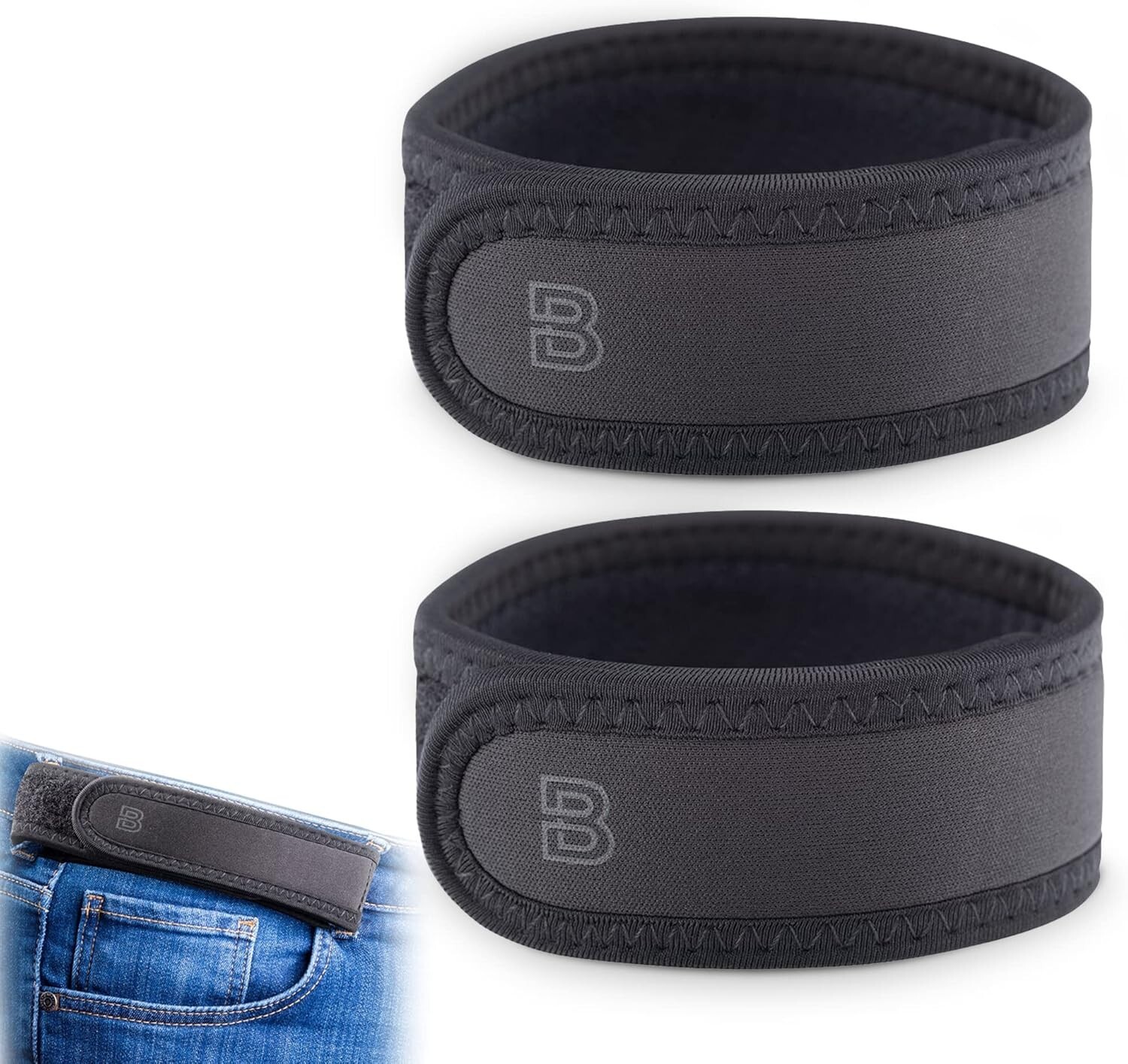 Patented Ultra-Soft Invisible Belt for Men & Women – Adjustable, Black 32&Prime;-43&Prime;