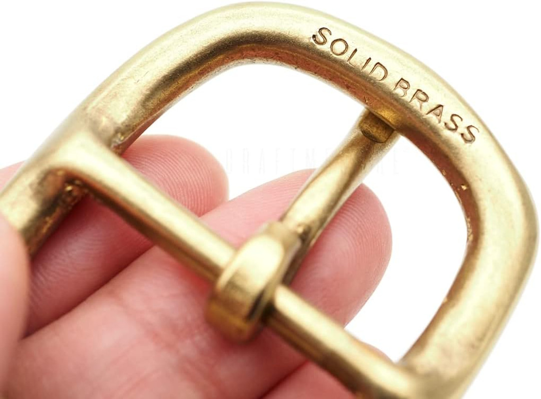 Solid Brass Belt Buckle Single Prong Buckle for Replacement, DIY Leather Craft S