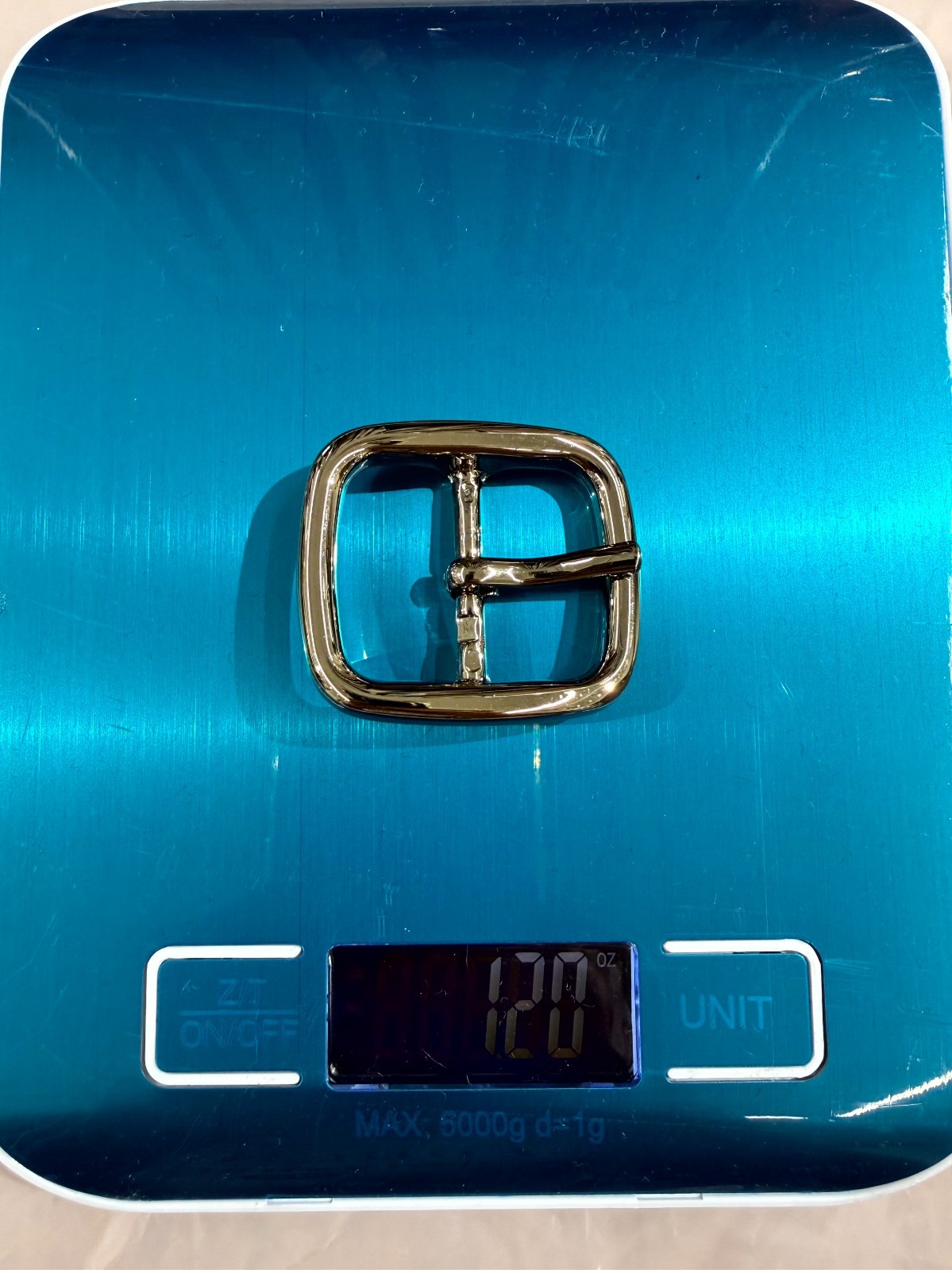 Solid Brass Polished Nickel Center Bar Belt Buckle Made in Italy Fits 1.10&Prime; Belt