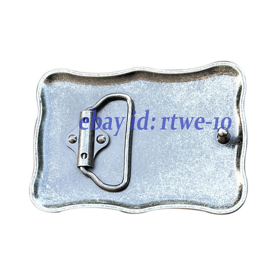 Vintage Belt Buckle Western Cowboy Alloy Bohemian Turquoise Pattern Rock Style