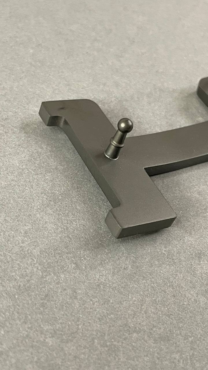 Glossy Black H Buckle 40mm 1.5` Black Hardware Belt Buckle