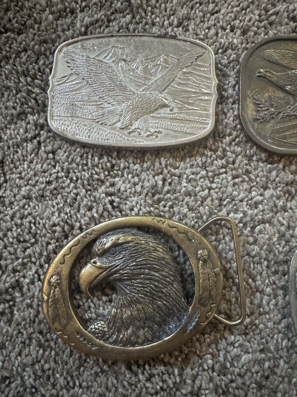 VTG 80s 1990s Kansas Western Belt Buckle Eagle Belt Buckle Lot Of 7 Bird City