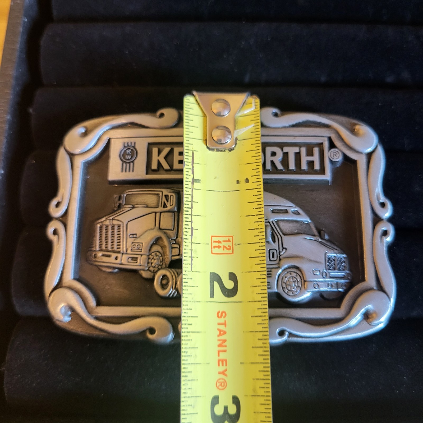 Kenworth Belt Buckle Pewter Finish Trucker Transportation Diesel Biker