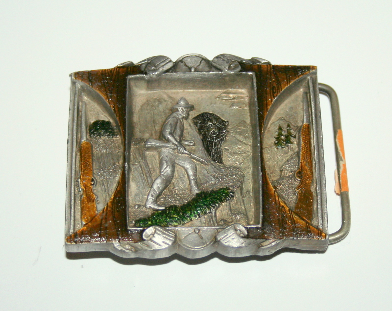 Vintage 1990 Hunter & Bear Hunting Rifle 1481 New NOS C&J Belt Buckle