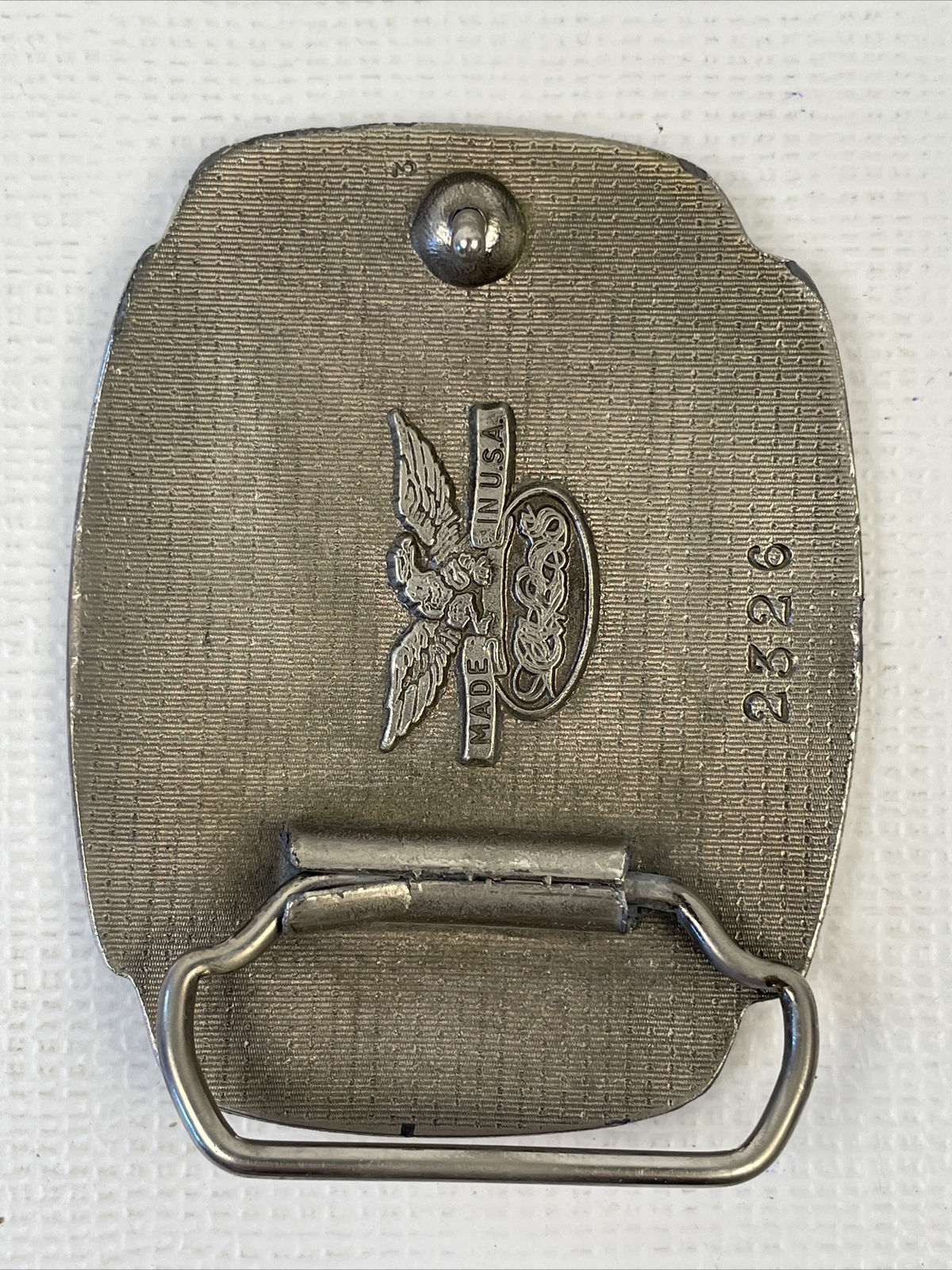 Vietnam Veteran Belt Buckle Enamel “WE SERVED OUR TIME IN HELL” Preowned