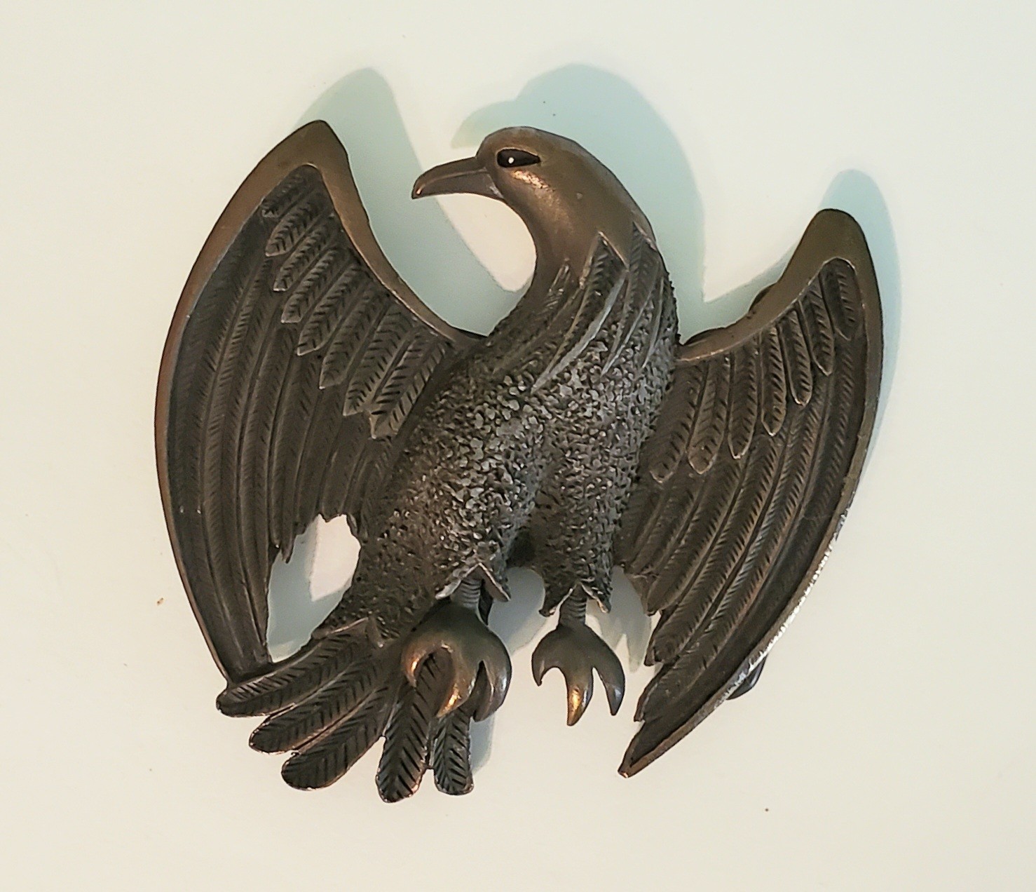 Brass Swooping Eagle Belt Buckle – Western Americana 1970&rsquo;s, Patina