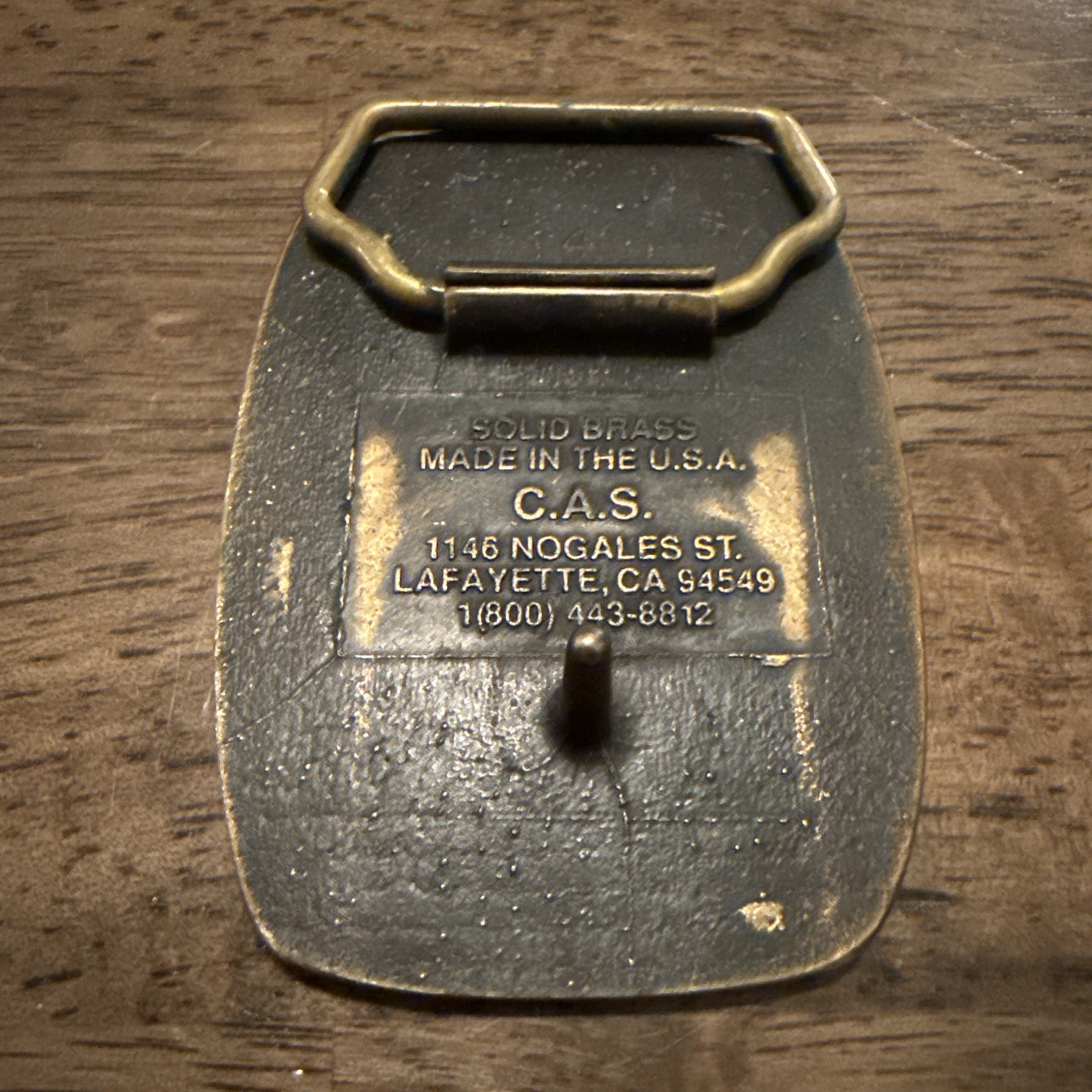 Vintage Solid Brass Williamette Salmon Quest Belt Buckle – C.A.S. – made in USA