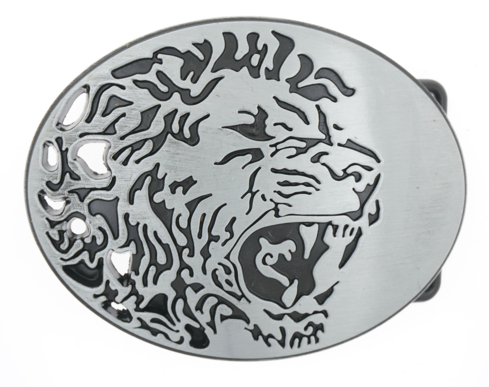 Roaring Lion Head Metal Belt Buckle