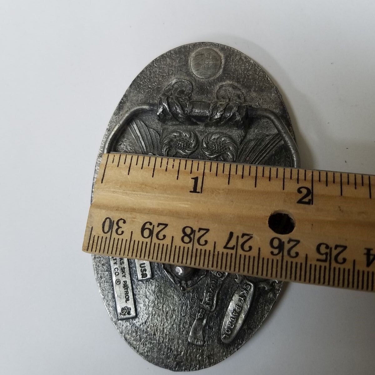 Masons Will Lay Anything Oval Mens Western Metal Belt Buckle Enamel Capt Hawks