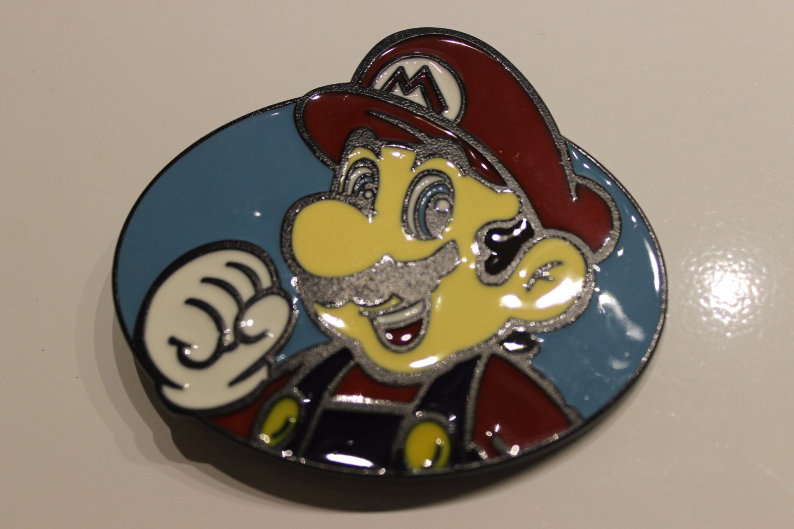 MARIO Super Mario Bro&rsquo;s Belt Buckle or showpiece HQ enamel US seller Great gift