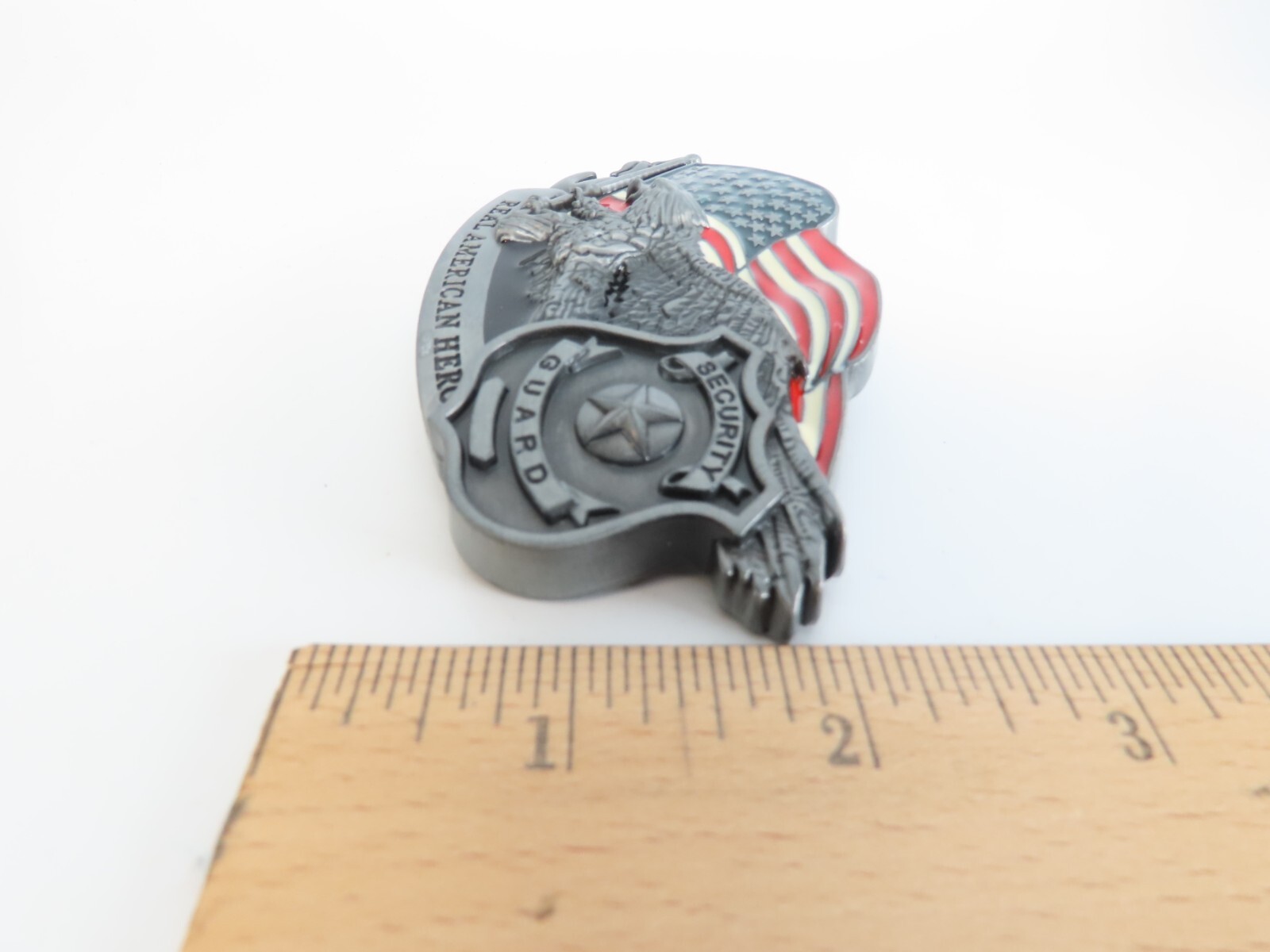 Security Guard Real American Hero Metal Belt Buckle Enameled