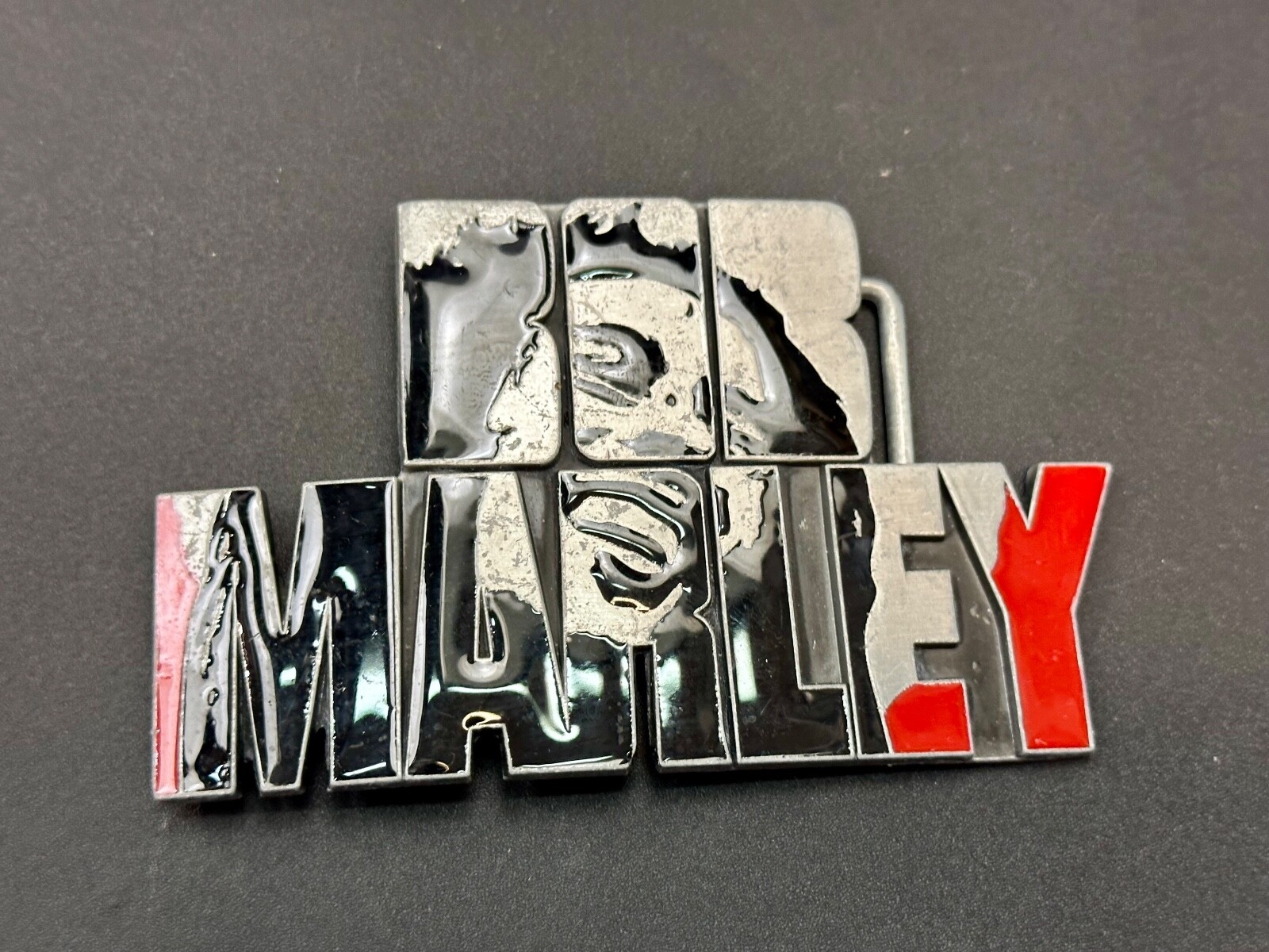 BOB MARLEY Block Letters Jamaica Reggae Beautiful Music Art Belt Buckles