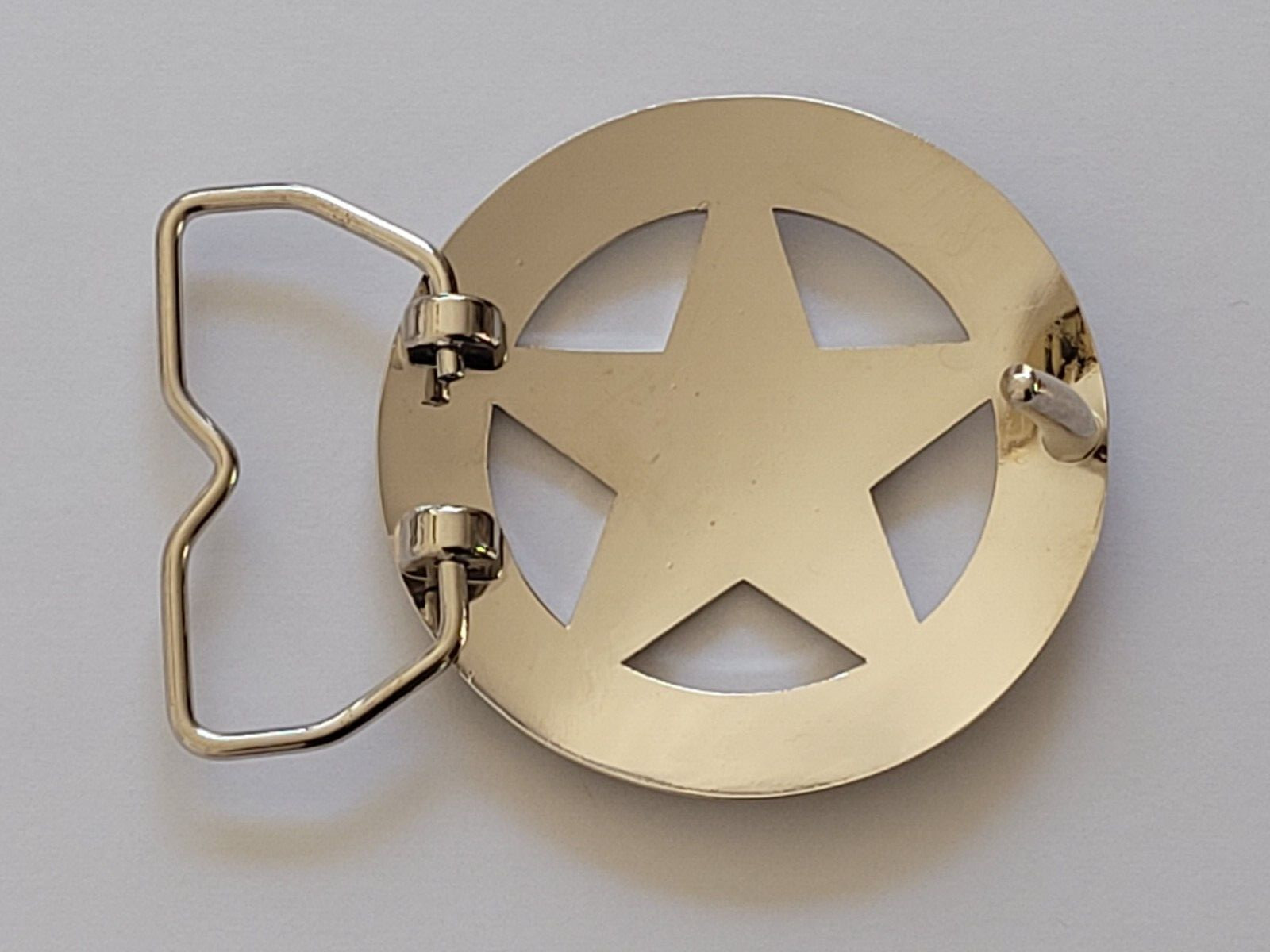 Texas Ranger Badge Belt Buckle – Silver Finish Western 2.50&Prime; Belt Buckle