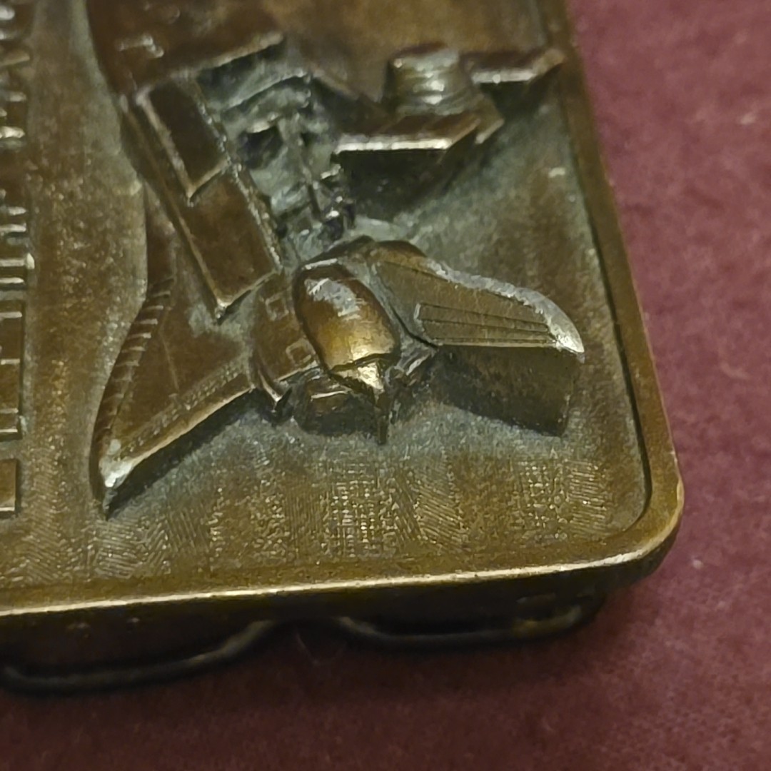 Space Shuttle & Satellite Vintage Brass Belt Buckle The Buckle Connection