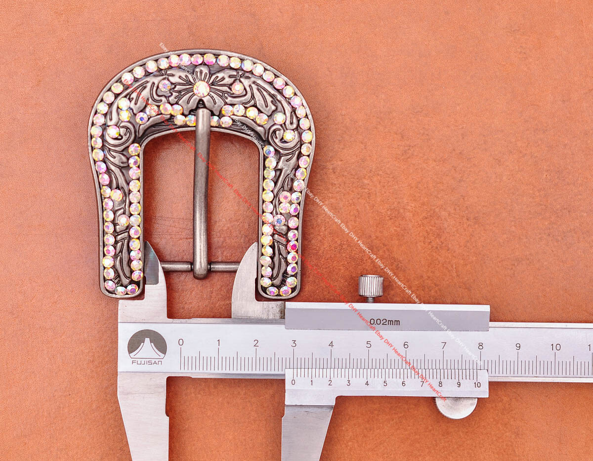 Colorful Crystal Rhinestone Western Cowboy Rodeo Belt Buckle Set Fit 30MM Strap