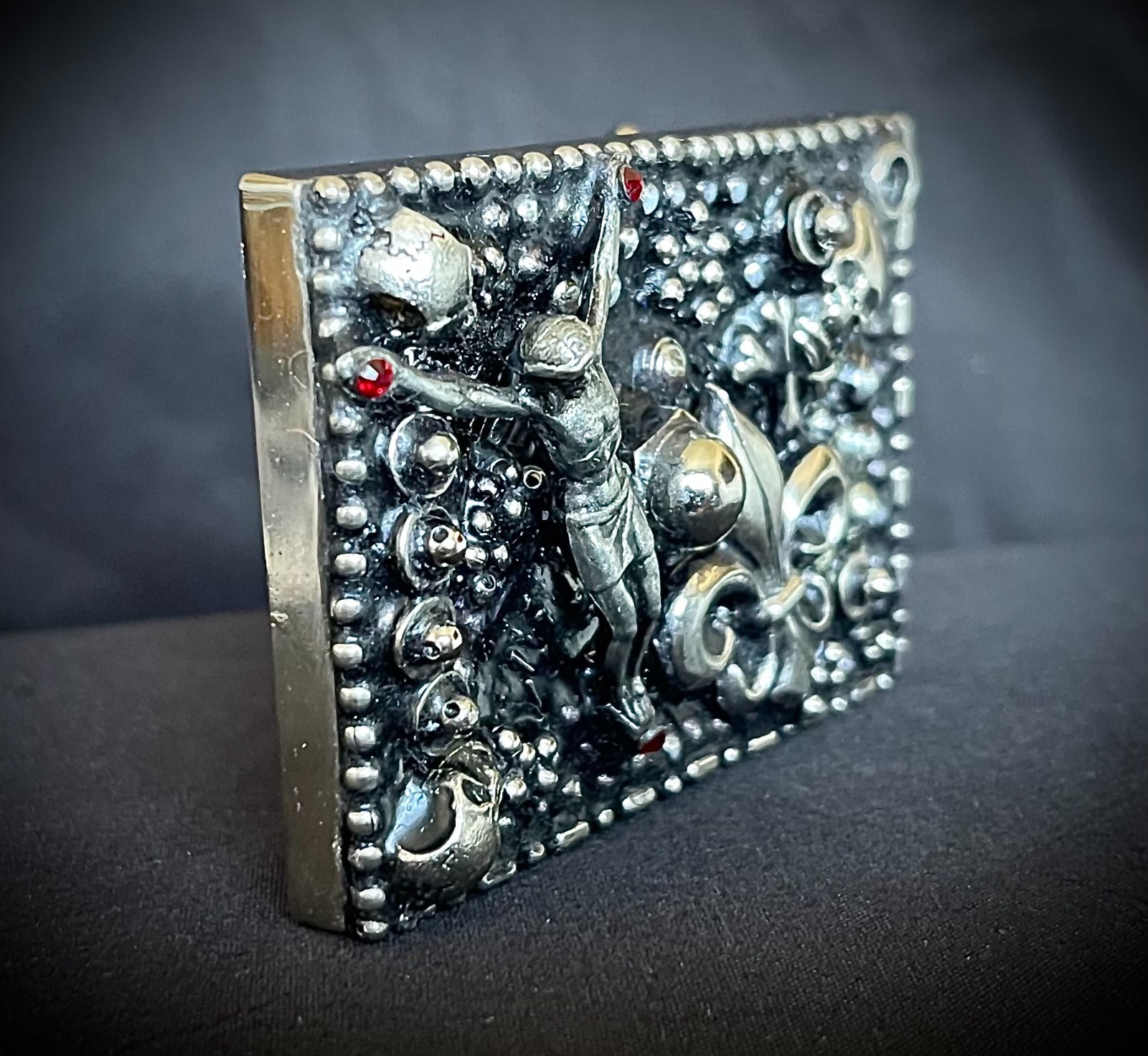 “Lily Among Thorns” OOAK Belt Buckle 3”x 2” Sculptural Art Darren McNeese