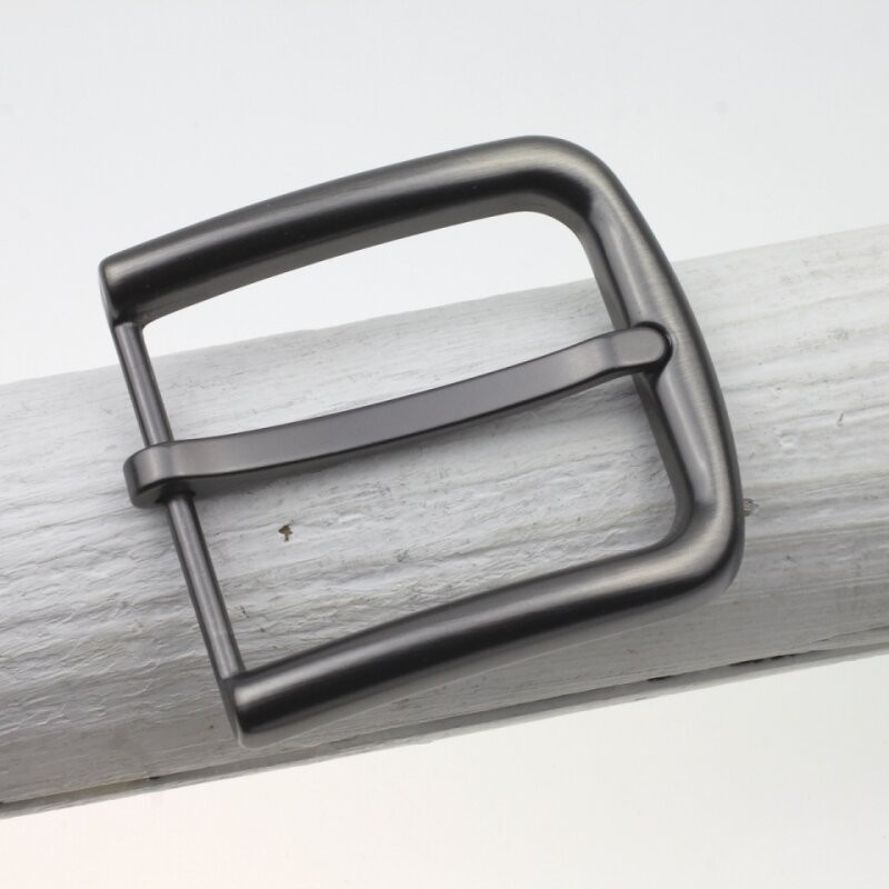 Rectangular 4cm Pin Buckle Jet Hematite for 35-40mm Interchangeable Belts