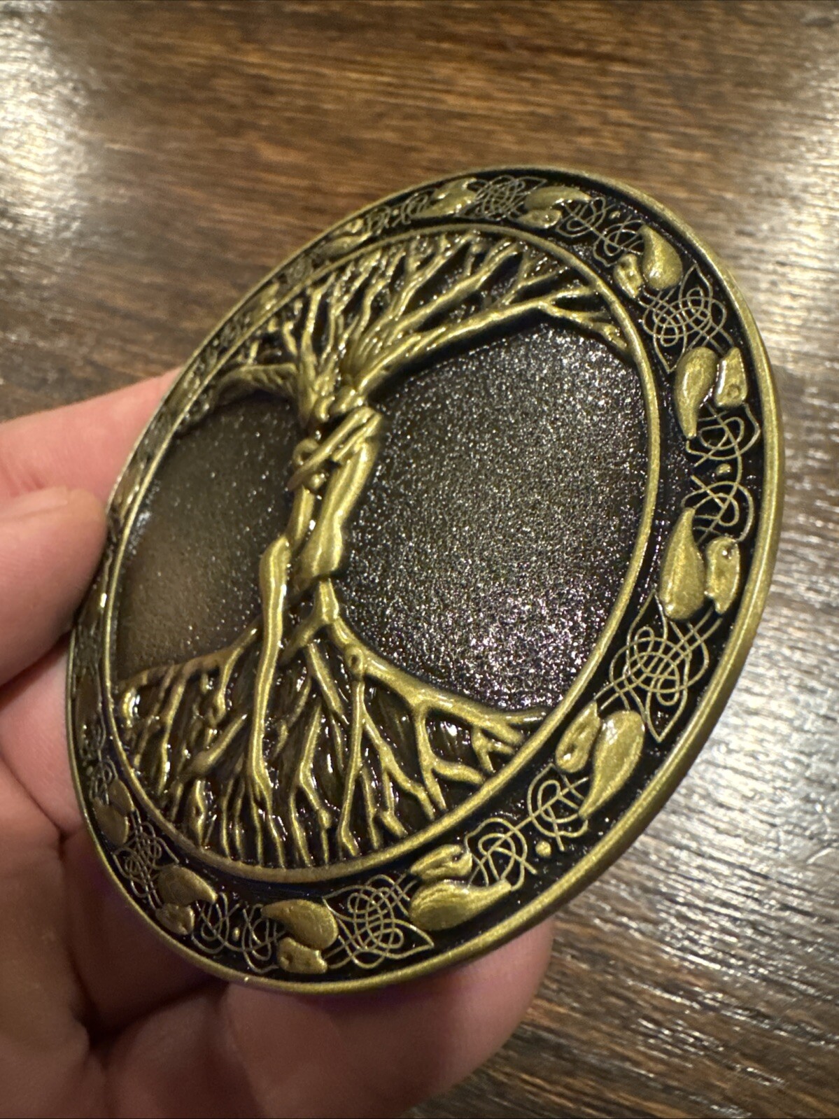 Tree of Life Belt Buckle Collector Christian Catholic Patriot Patina Collector