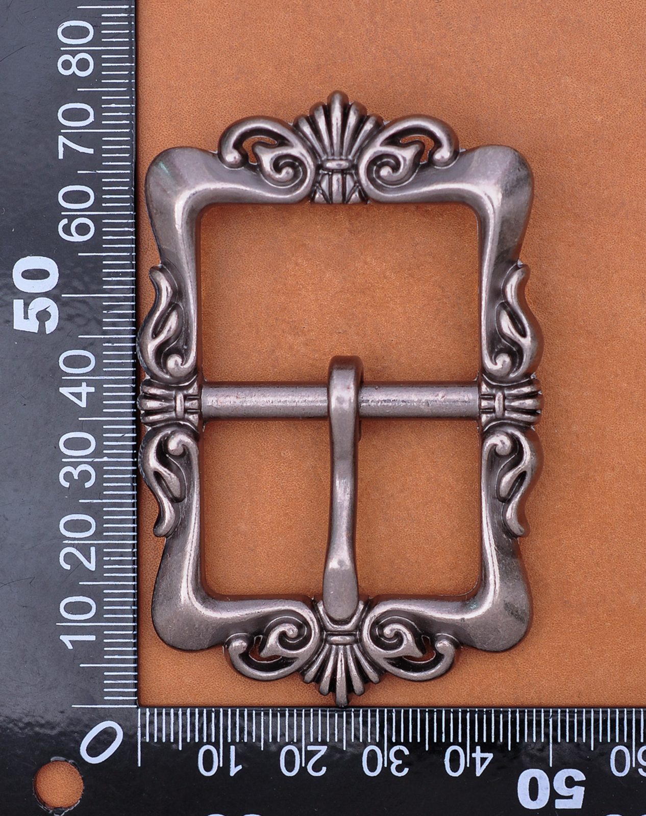 Heavy Duty Flower Pin Center Bar Belt Buckle for Leather Belt Fit 33mm Strap