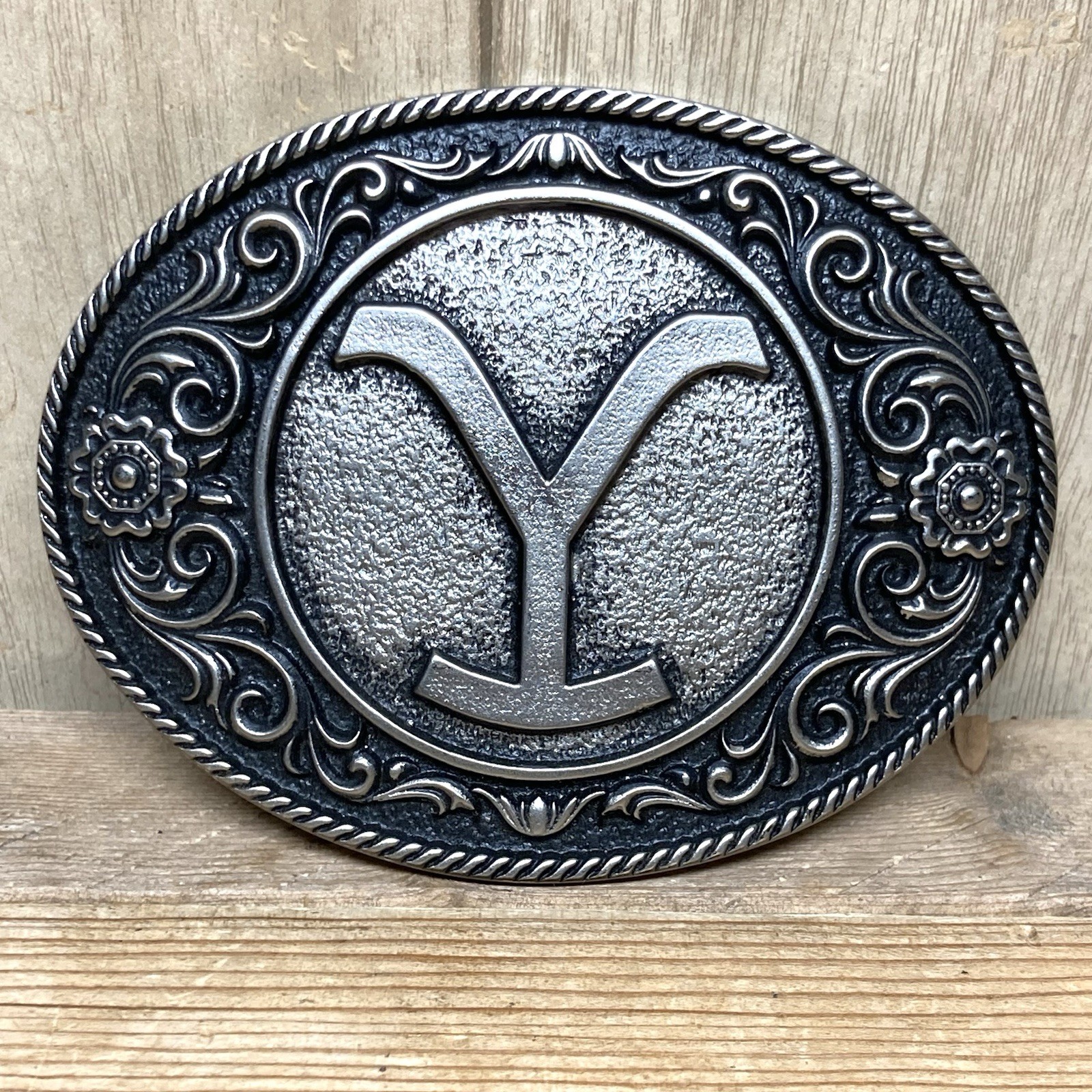 Montana Silversmiths Embellished Y Logo Attitude Belt Buckle