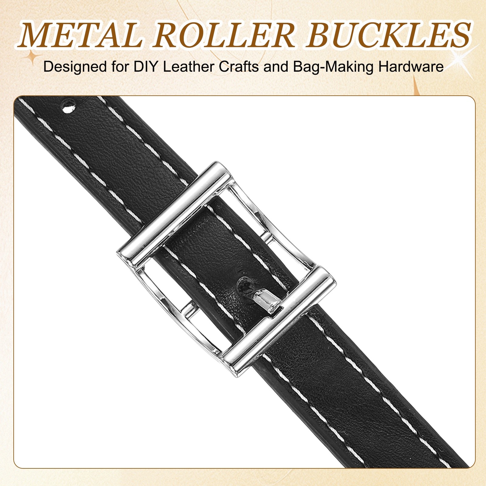 4Pcs Single Prong Belt Buckle 0.75&Prime; ID Curved Bow Buckle for Shoes, Silver