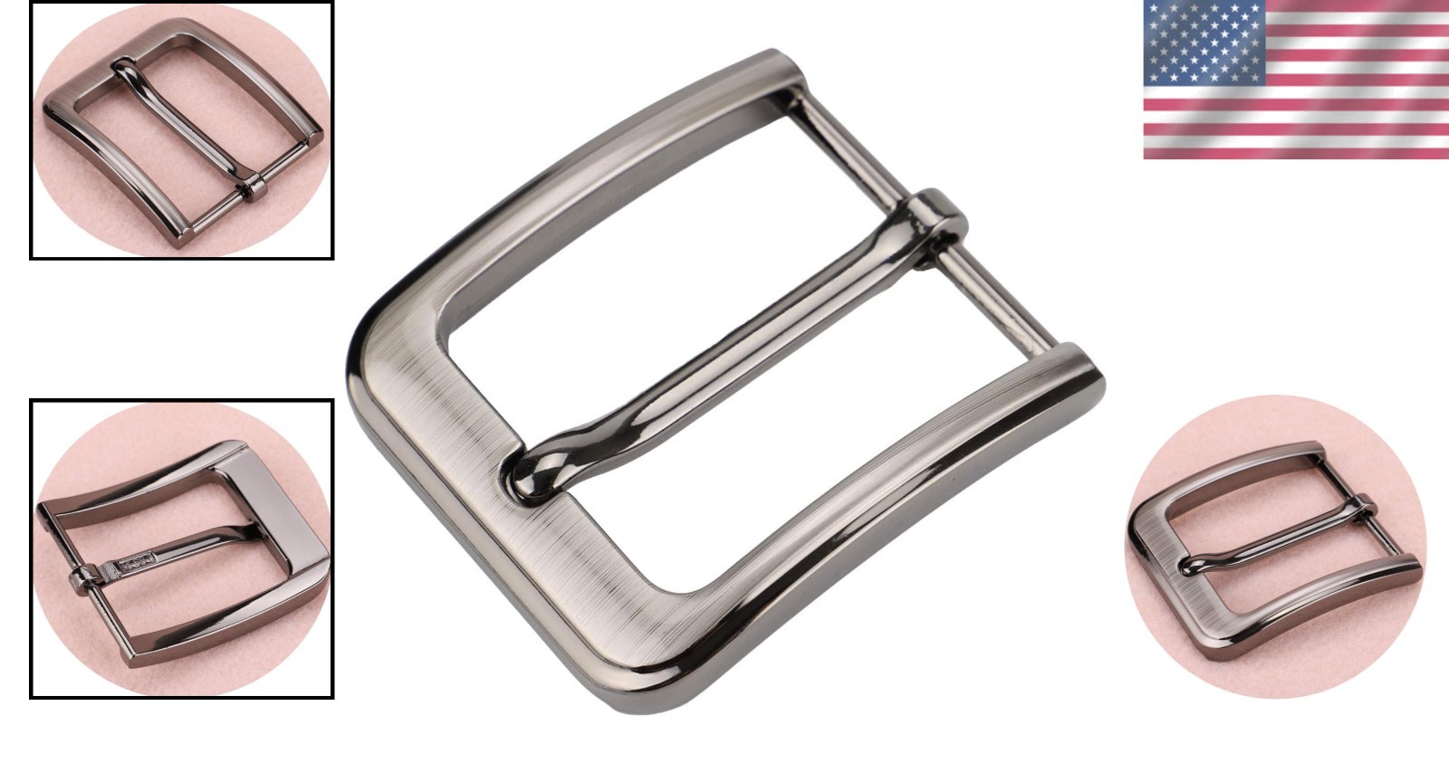 Versatile Grey Alloy Replacement Belt Buckle 38-40 mm, Stylish & Durable