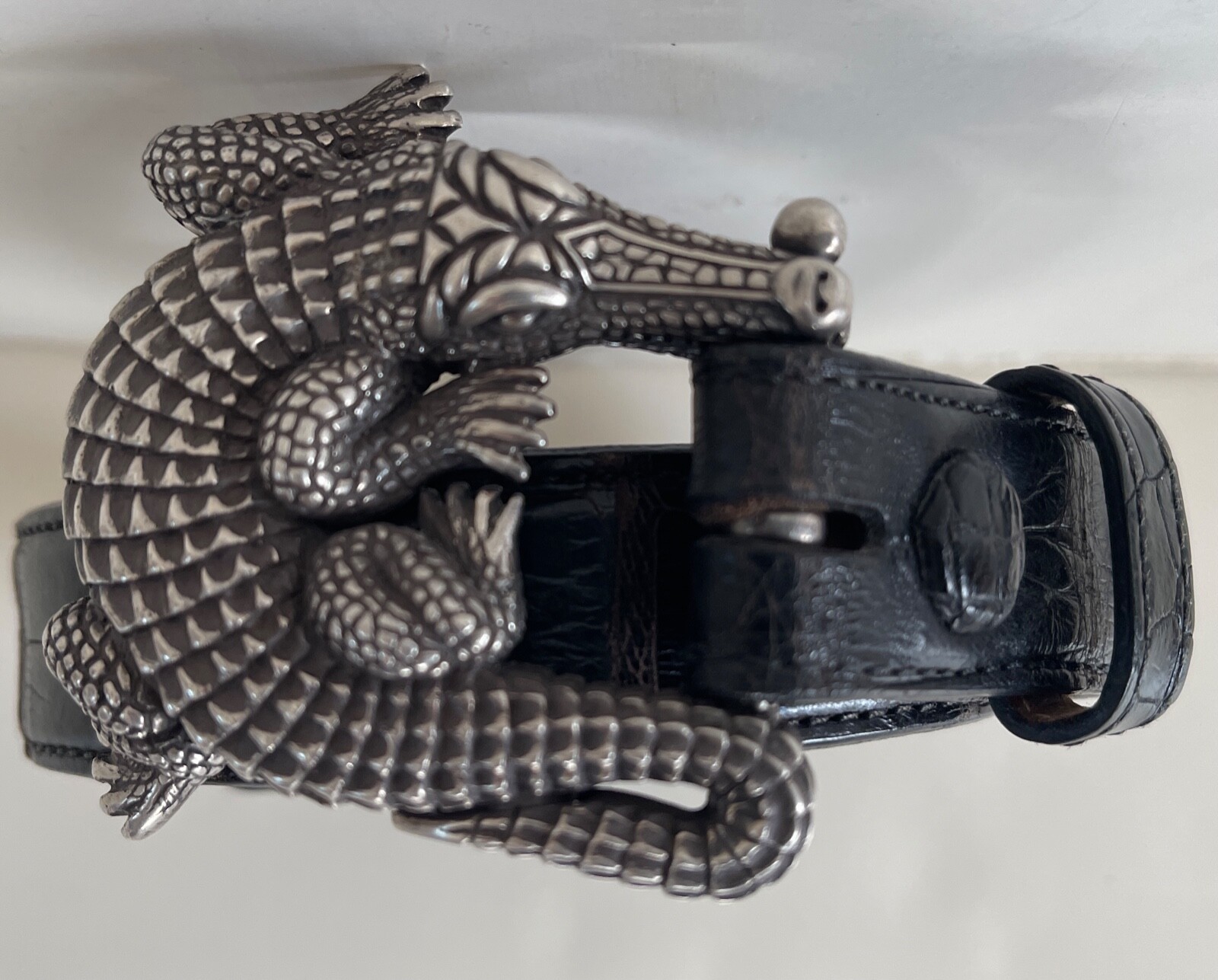 Authentic * Barry Kieselstein Cord * Vintage * Sterling Alligator Belt & Buckle