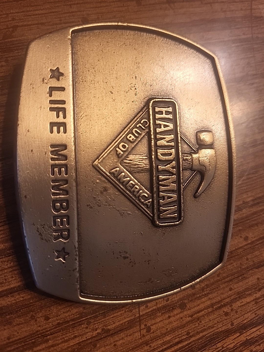 Handyman Club Of America Life Member Tool Shop Carpenter 1996 Belt Buckle BRASS