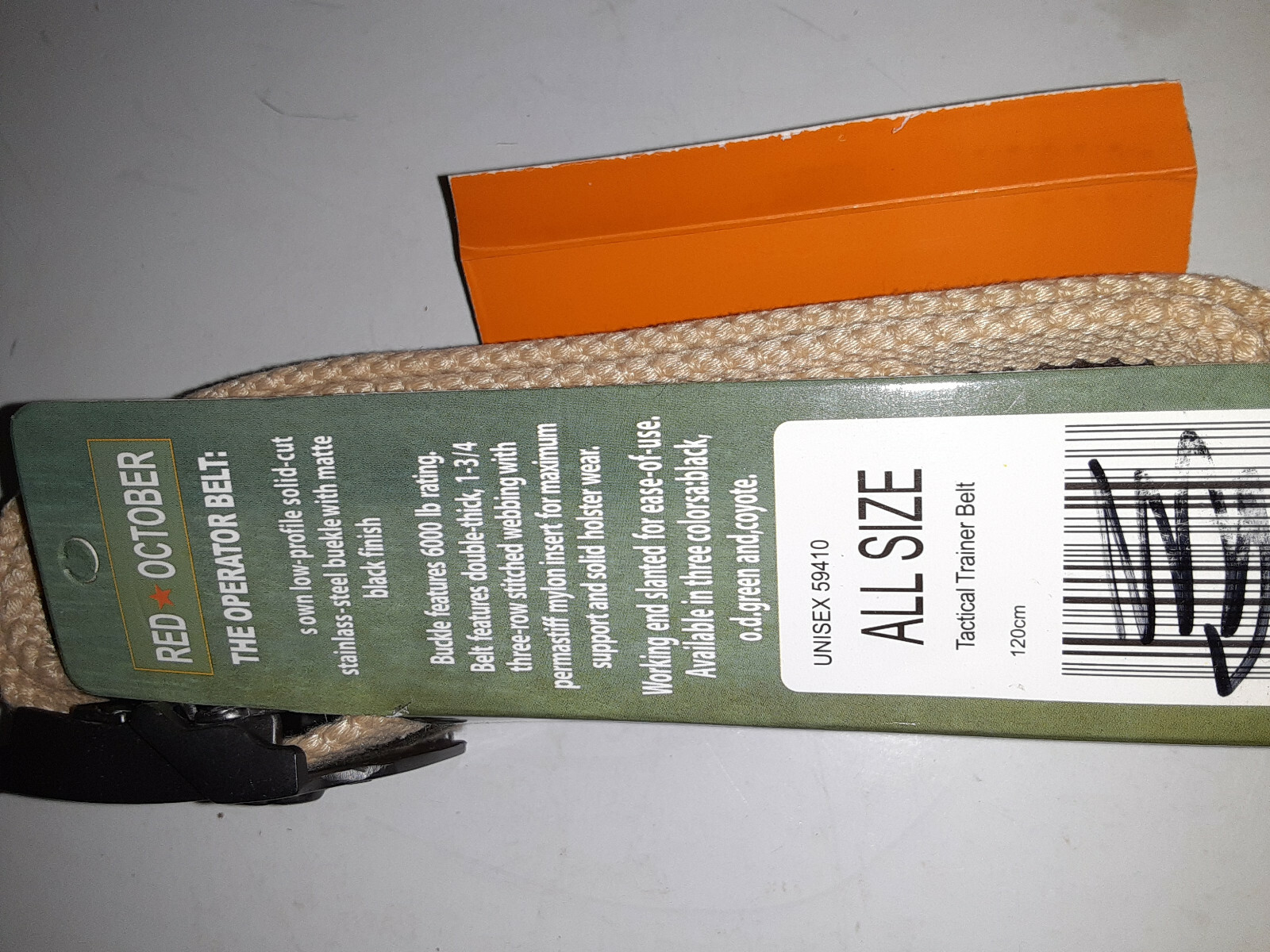 Men Canvas Belt Metal EAGLE FLAG RED OCTOBER TACTICAL SERIES OPERATOR Woven