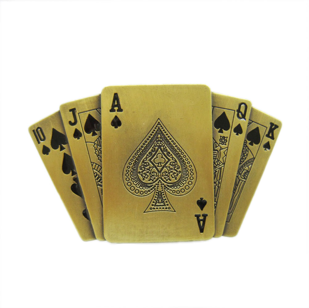 Vintage Bronze Plated Casino Game Lighter Belt Buckle also Stock in US
