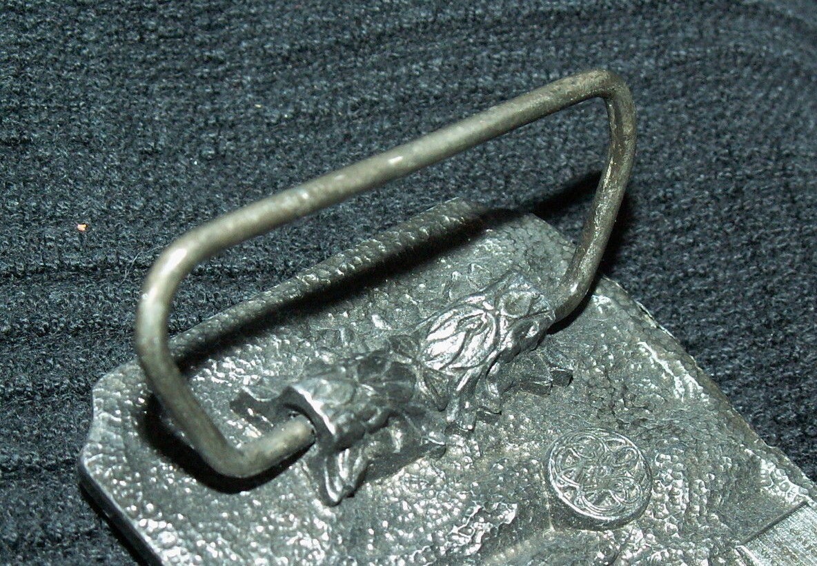 BOWLING BELT BUCKLE SISKIYOU CO WILLIAMS OREGON 1985 PINS SHOES BALL METAL 0-30.