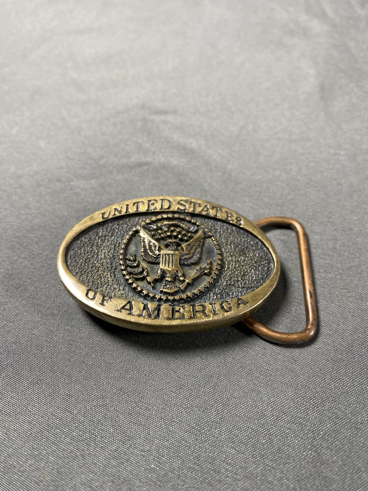 Heritage Mint United States of America Bald Eagle Seal Solid Bronze Belt Buckle